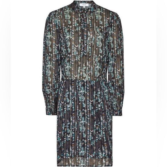 REISS Miriam Printed Shift Long Sleeve Mini Dress  in Multi 2 NWOT - Picture 5 of 16